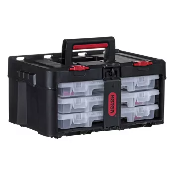 Gereedschapskist KETER Stack'N'Roll (17210831/253380) met 3 organizers zwart