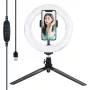 Statieflhouder Puluz met 20 cm LED-ring Vlogging PKT3073B