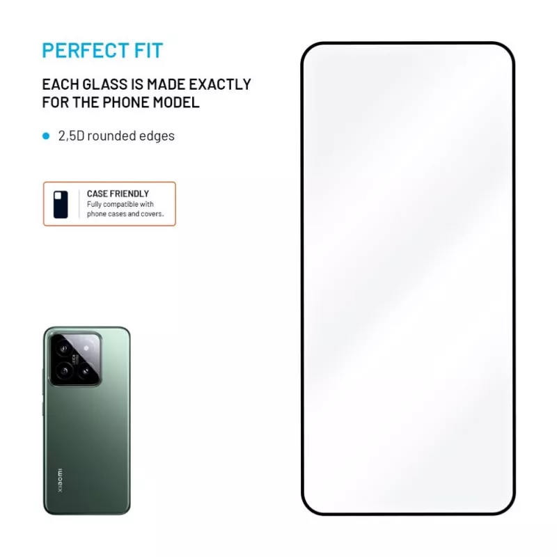 Gehard glas displayschermbescherming FIXED voor Xiaomi 15 Full Cover 2.5D – randloze displayafdekking