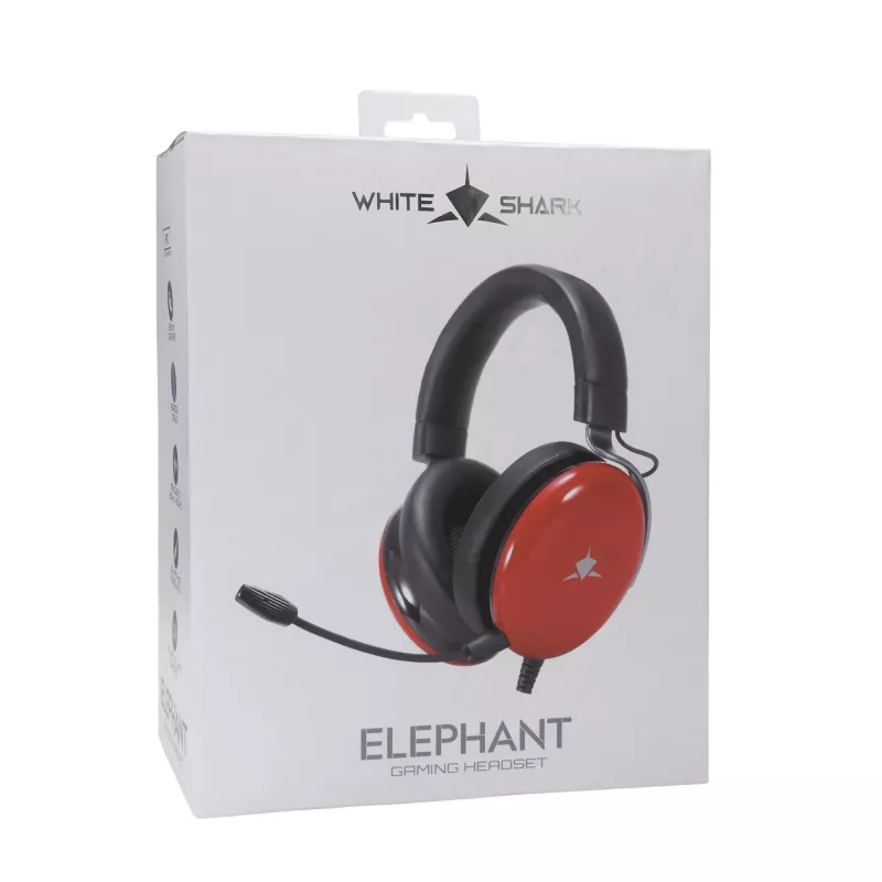 Koptelefoon White Shark GH-2540 Elephant rood