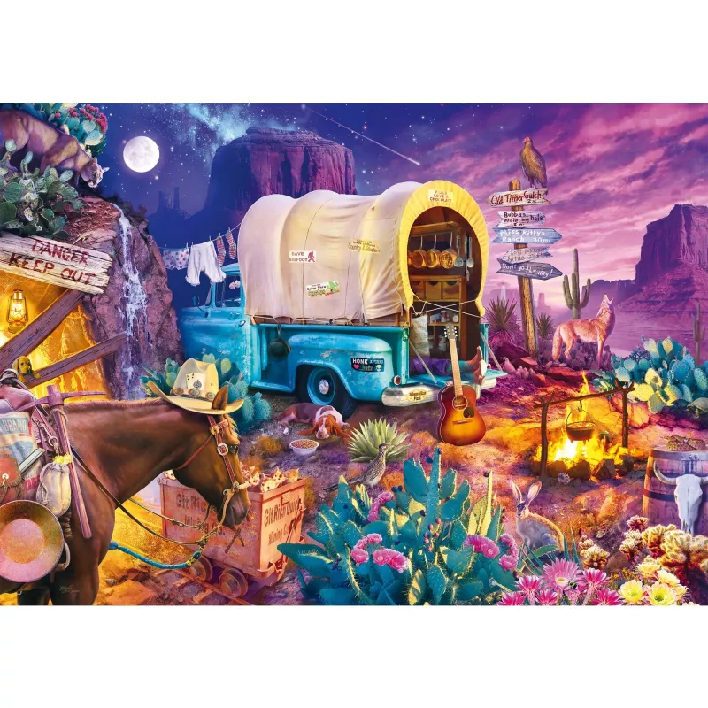 Jeff Haynie: Romantisches Wildwest-Camping, puzzel 1000 stukjes