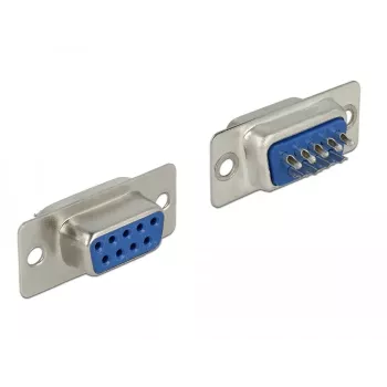 Kabelverbinder DeLOCK 65882 Sub-D 9-polig blauw zilver