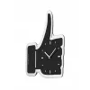 NeXtime wandklok 3072zw Thumbs up, 40,5x41 cm, wand, zwart/zilver