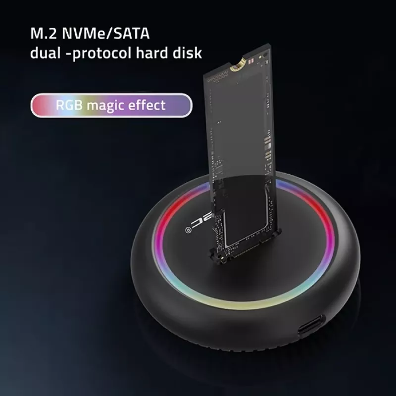 M.2 SSD-dockingstation QOLTEC 52275 voor SATA- en NVMe-schijven, USB-aansluiting