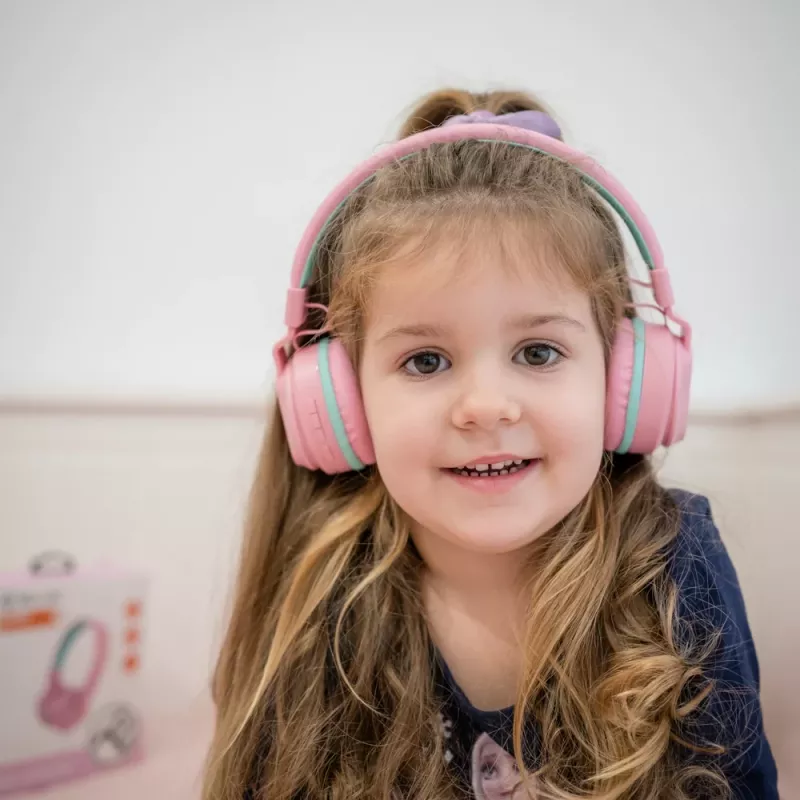 Hoofdtelefoon Tellur Buddy Bluetooth over-ear roze