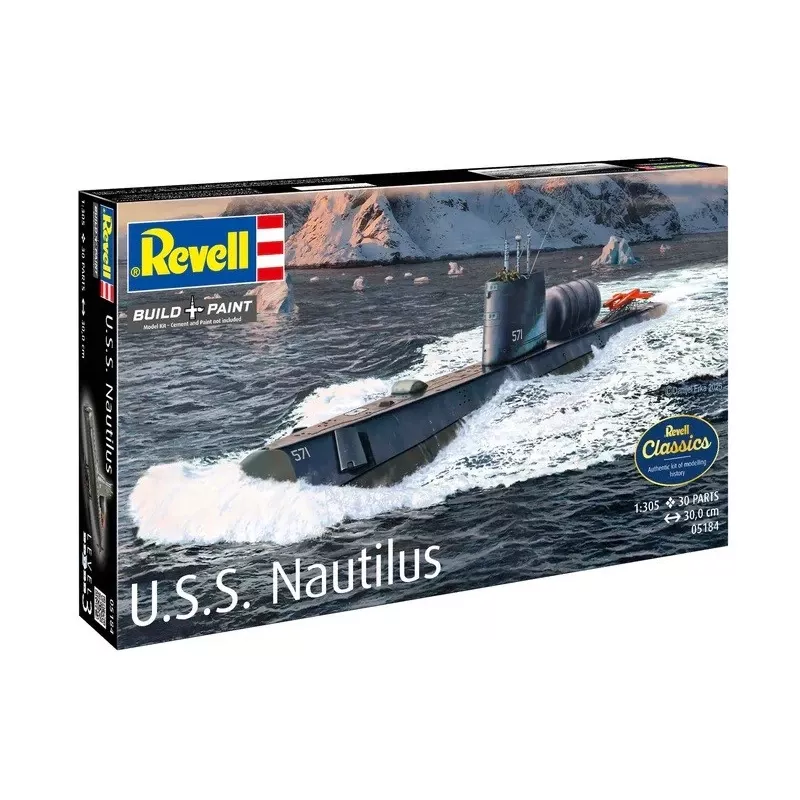 Plastic modelschip REVELL U.S.S. Nautilus schaal 1:305, bouwpakket 05184