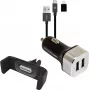 Autolader RealPower 168182 smartphone zwart zilver