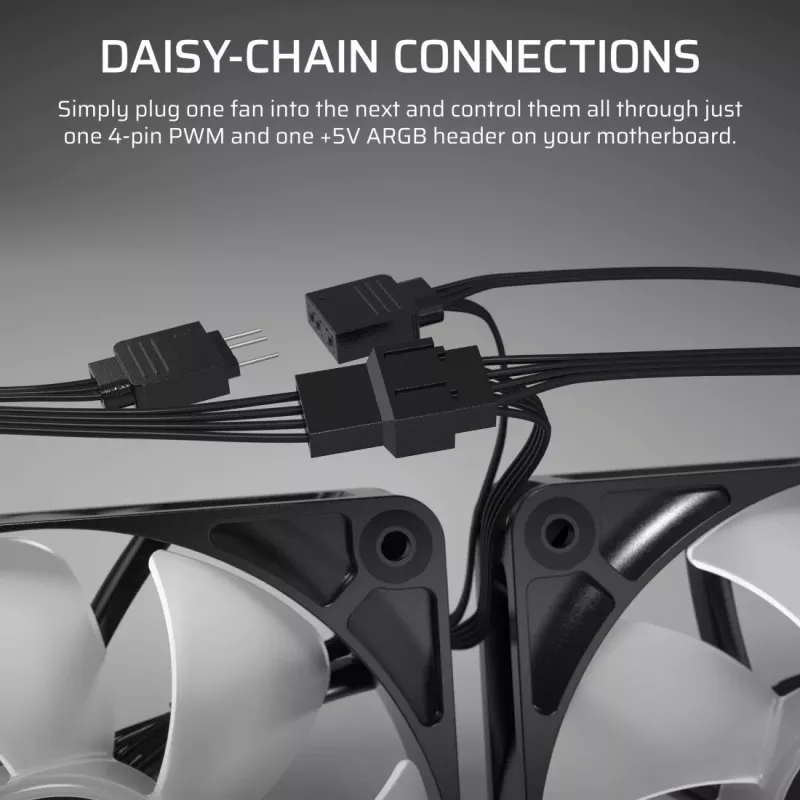 Ventilator Corsair RS140 ARGB 14 cm wit 330-1700 tpm