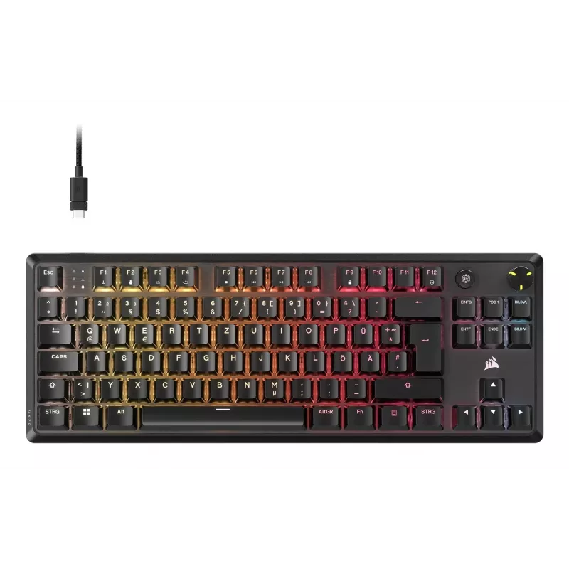 CORSAIR K70 Core TKL USB RGB LED mechanisch gaming-toetsenbord, zwart