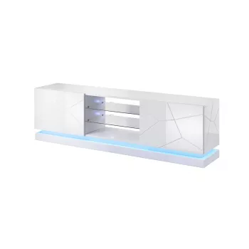 Cama TV-kast QIU 200 MDF wit glanzend/wit glanzend