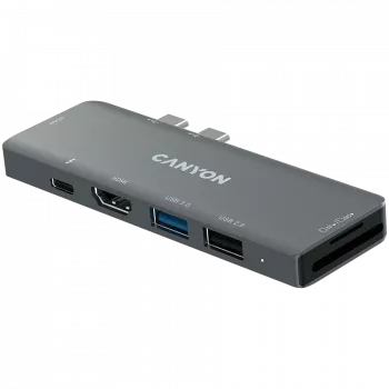 Canyon DS-5 USB 2.0 Type-C grijs SD-kaartlezer 60 Hz