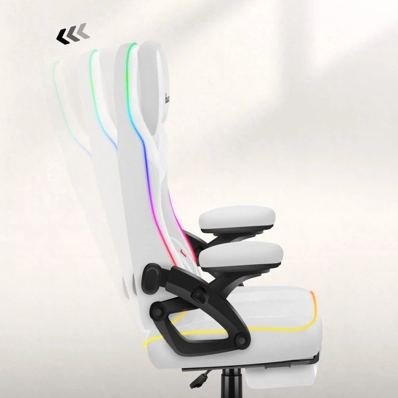 RGB-witte mesh-gamingstoel