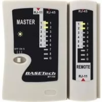 Basetech kabeltester BT-100 BT-100 geschikt voor RJ-45, RJ-11
