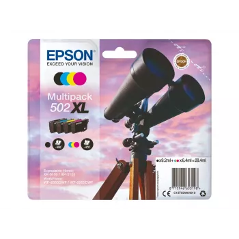 Epson 502XL originele inkt multipack, zwart/cyaan/magenta/geel, 4x (C13T02W94020)