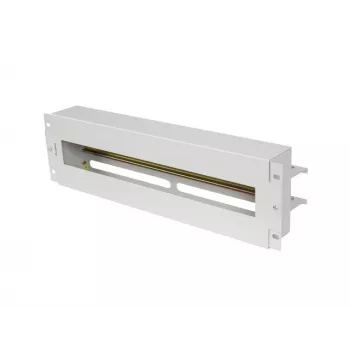 Lanberg AK-VDP103-S 19-inch 3U spanningsverdeelpaneel met DIN TS-35-rail, grijs
