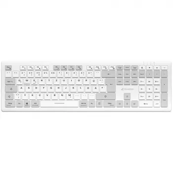 Sharkoon OfficePal K30W wit DE-layout Rubberdome