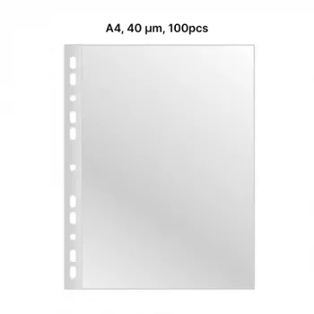 AD Class PUNCHED POCKET kristalhelder A4 40 my, zak 100 stuks
