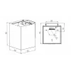 Afzuigkap MAAN Ponza Mini WPB 430 — stalen behuizing, goudglans, elektronische bediening, afstandsbediening, Ø300 mm, hoogte 400 mm