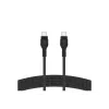 Kabel BoostCharge USB-C/USB-C gevlochten siliconen 2 m, zwart