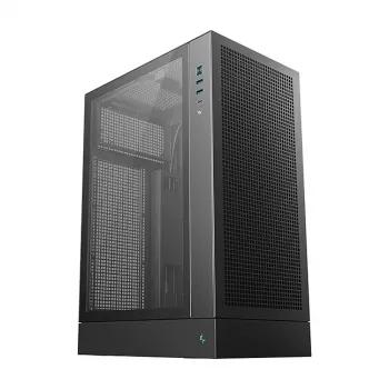 PC-behuizing DeepCool CH170 PLUS tower zwart – micro-ATX/mini-ITX, gehard glas, USB-C, voeding boven