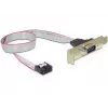 Delock low-profile sleufbeugel, 1 x seriële poort (DB9), 40 cm, grijs