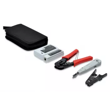 Digitus DN-94022 netwerkgereedschapsset voor CAT 5e-, CAT 6-, CAT 7-installaties