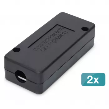 DIGITUS CAT 7 aansluitmodule, 2 st., Cat7, ABS-behuizing, zwart, 80×35×26 mm