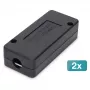 DIGITUS CAT 7 aansluitmodule, 2 st., Cat7, ABS-behuizing, zwart, 80×35×26 mm