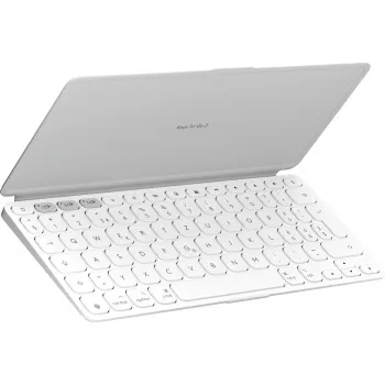 Logitech KEYS-TO-GO 2 toetsenbord, draadloos geïntegreerde afdekplaat, Bluetooth LE, DE-layout