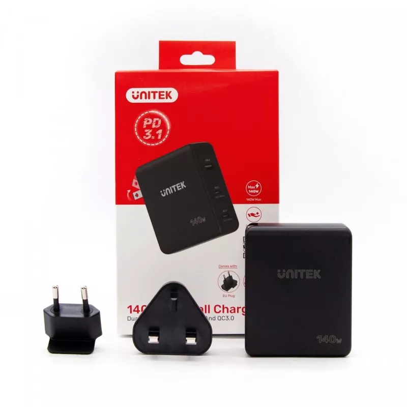 UNITEK P1115A oplader voor mobiele apparaten zwart