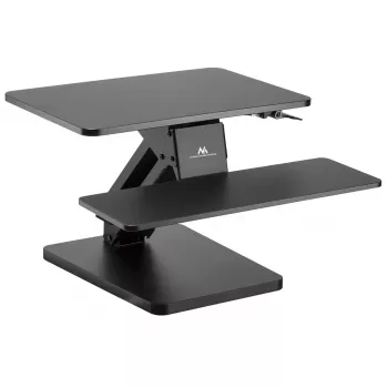 Maclean desktop-standaard voor toetsenbord, monitor of laptop, gasveer, in hoogte verstelbaar, zwart, MC-882