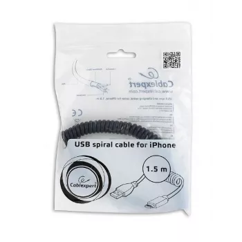 Lightning-kabel Gembird CC-LMAM-1.5M — 1,5 m, Lightning naar USB-A, Zwart