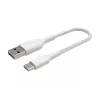 USB-kabel Belkin CAB002BT0MWH 0,15 m USB A USB C wit