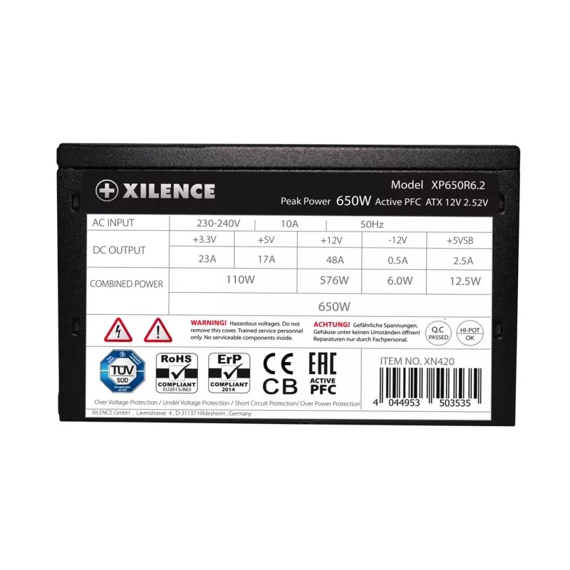 Voeding Xilence Performance C XP650R6.2 650 W