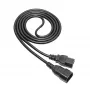 Akyga AK-UP-06 server netkabel IEC C14 naar C15, 1,8 m, zwart