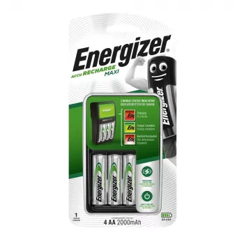 ENERGIZER Maxi ACCU HR6 POW accu-oplader + 2 AA 2000 mAh accu's
