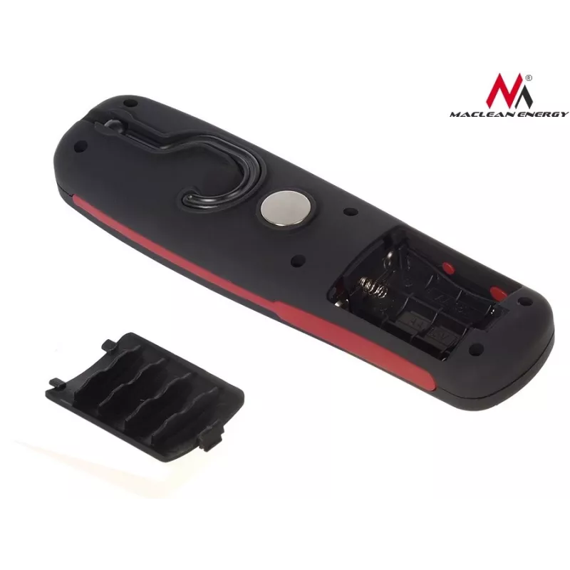 Werkplaatslamp MACLEAN MCE03 — 24 LED's, magneetvoet en haak, op batterijen (3×AAA)