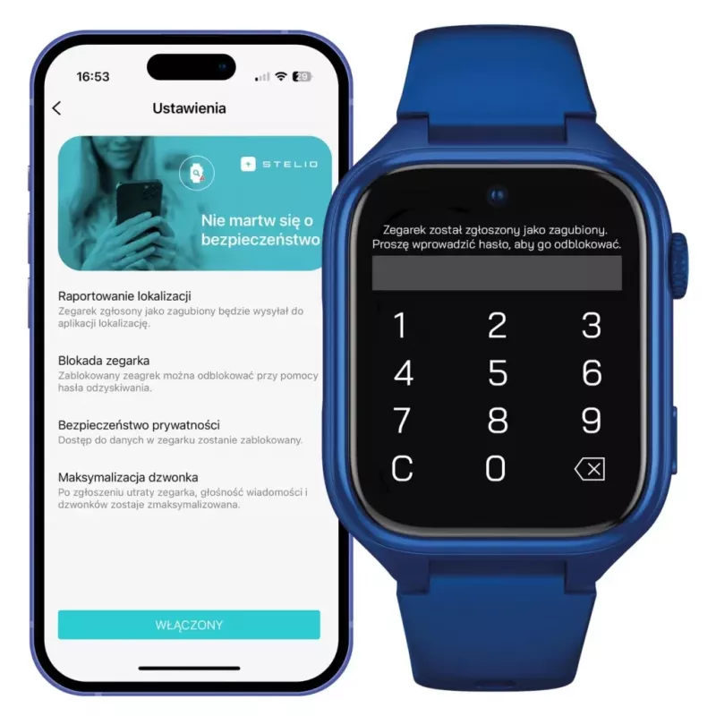 Smartwatch Stelio Junior Pro AI 4G ST-SWJ102-NB — marineblauw, 4G-connectiviteit