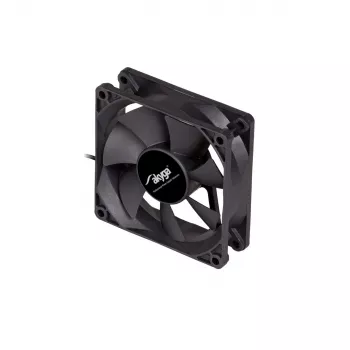 Akyga AW-8A-BK 80-mm behuizingsventilator, 2000 tpm, 37 m³/h, 25 dB, 3-pin met Molex-adapter, zwart
