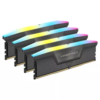 DIMM 64 GB DDR5-6000 (4x 16 GB) quadkit, werkgeheugen zwart, CMH64GX5M4B6000C36, Vengeance RGB, INTEL XMP