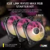 Corsair iCUE LINK RX120 MAX ARGB 120mm behuizingsventilator 3-pack zwart