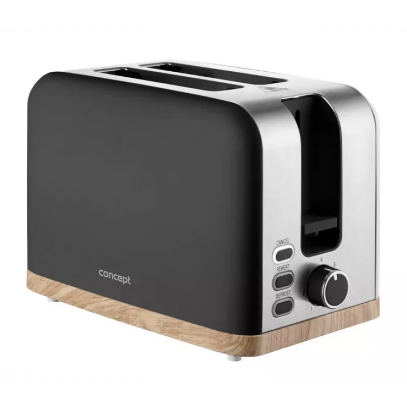 Toaster Concept Elwood TE2016, 2-sneetjes, zwart