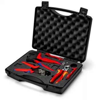 Krimptangenset Knipex 97 91 04 V01 grijs oranje rood 5 stuks