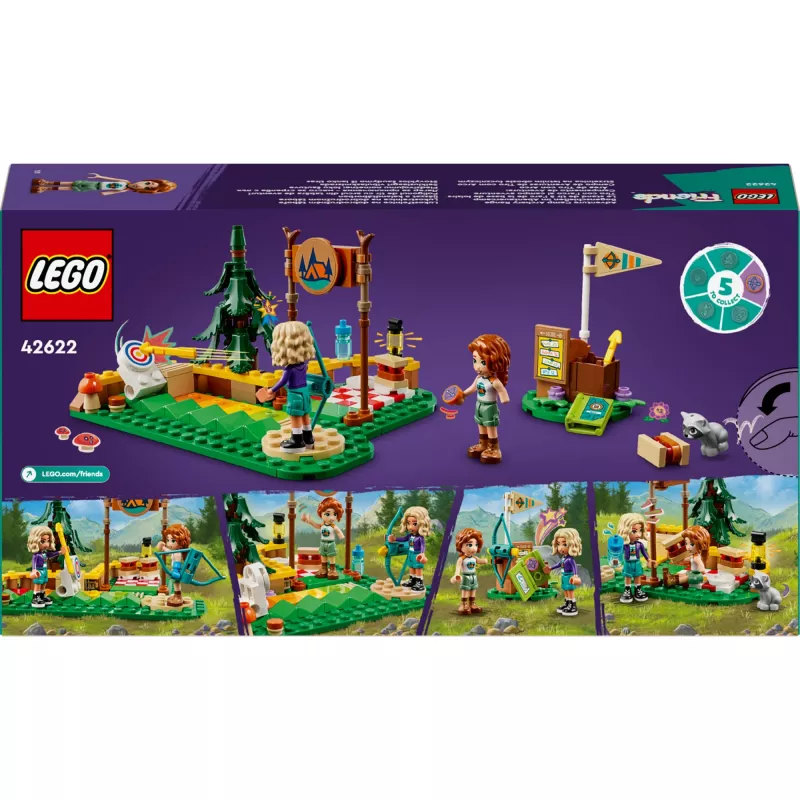 LEGO Friends boogschiet-avonturenkamp 42622 — 157 onderdelen, 2 minifiguren, leeftijd 6+