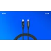 Savio CL-174 USB-C-naar-USB-C-kabel, 100 W, Power Delivery/Quick Charge, digitaal display, 1 m, groen