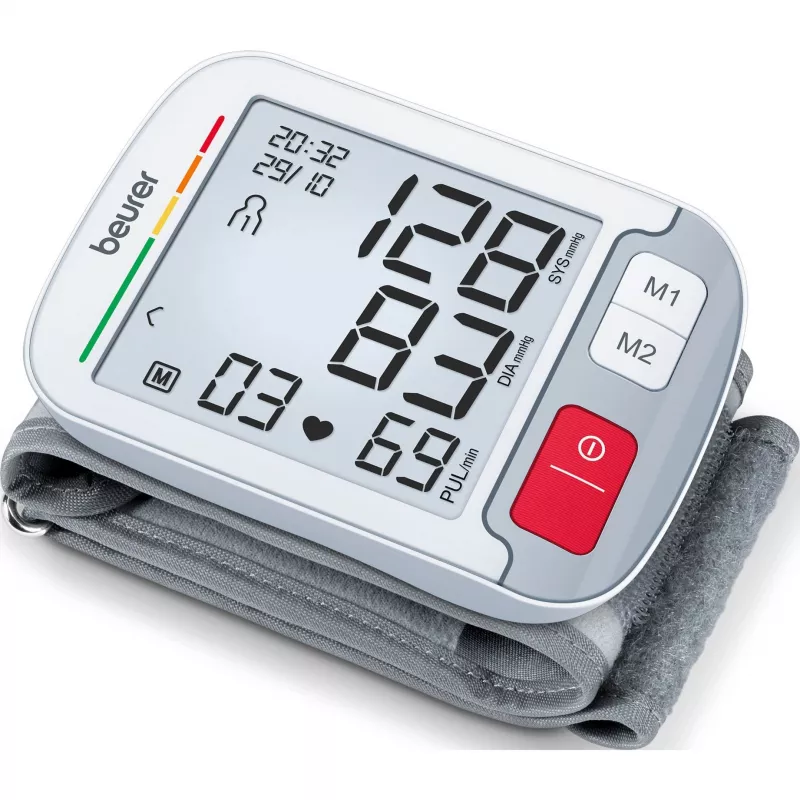Beurer BC 51 bloeddrukmeter voor de pols, wit/grijs