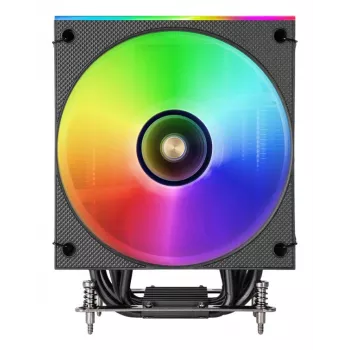 Luchtkoeler TACENS Mars Gaming MCPU-LCD, 120 mm ventilator, TDP 300 W, ondersteunt LGA1700/1200/115x/1366 en AM4/AM5, zwart
