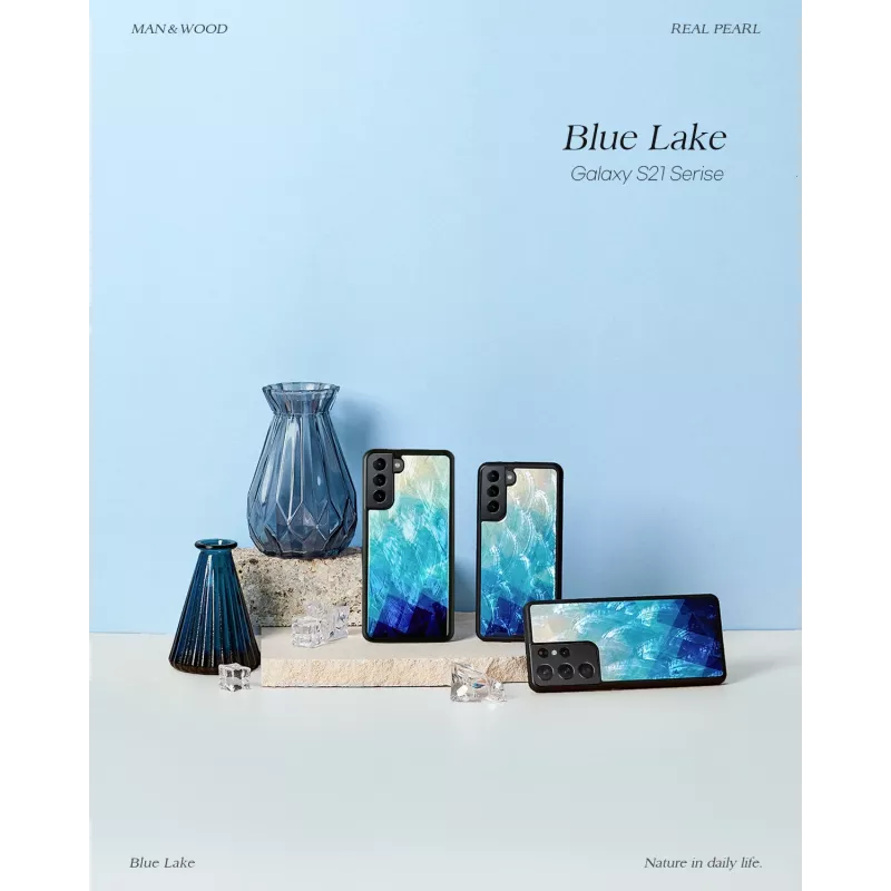 Beschermhoes iKins voor Samsung Galaxy S21 in Blue Lake zwart