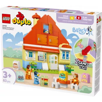 Bouwspeelgoed LEGO Bluey familiehuis met geheugenspel 10459 — 83 onderdelen, 3 minifiguren, leeftijd 3+
