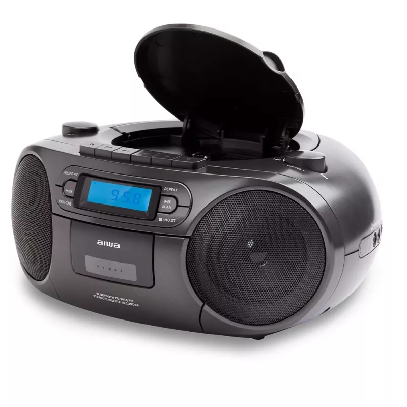 Draagbaar stereosysteem Aiwa BBTC-550BK Digital 6 W FM PLL zwart